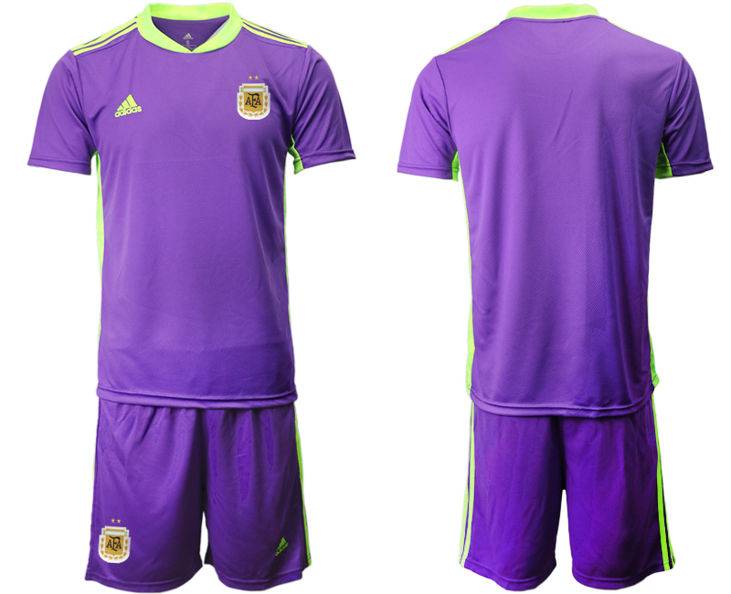 Men 2020-2021 Season National team Argentina goalkeeper purple Soccer Jersey